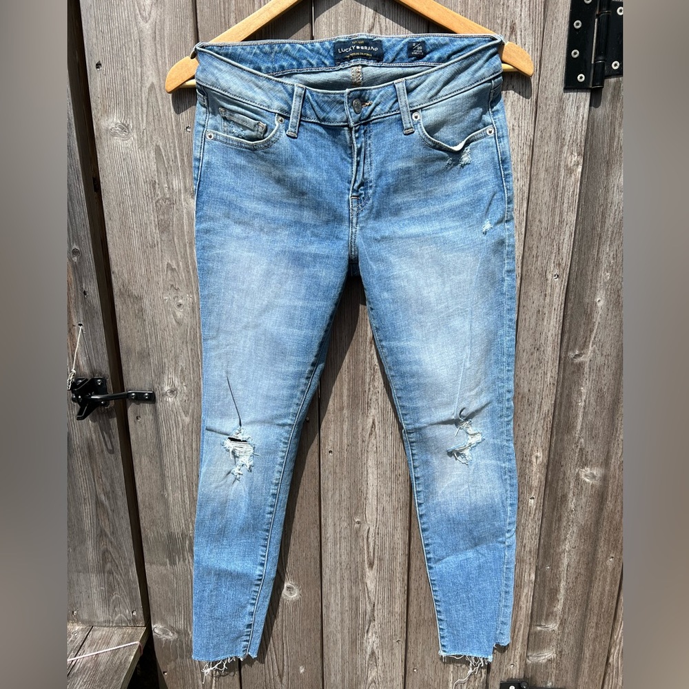 Lucky Brand Distressed Light Denim Jeans